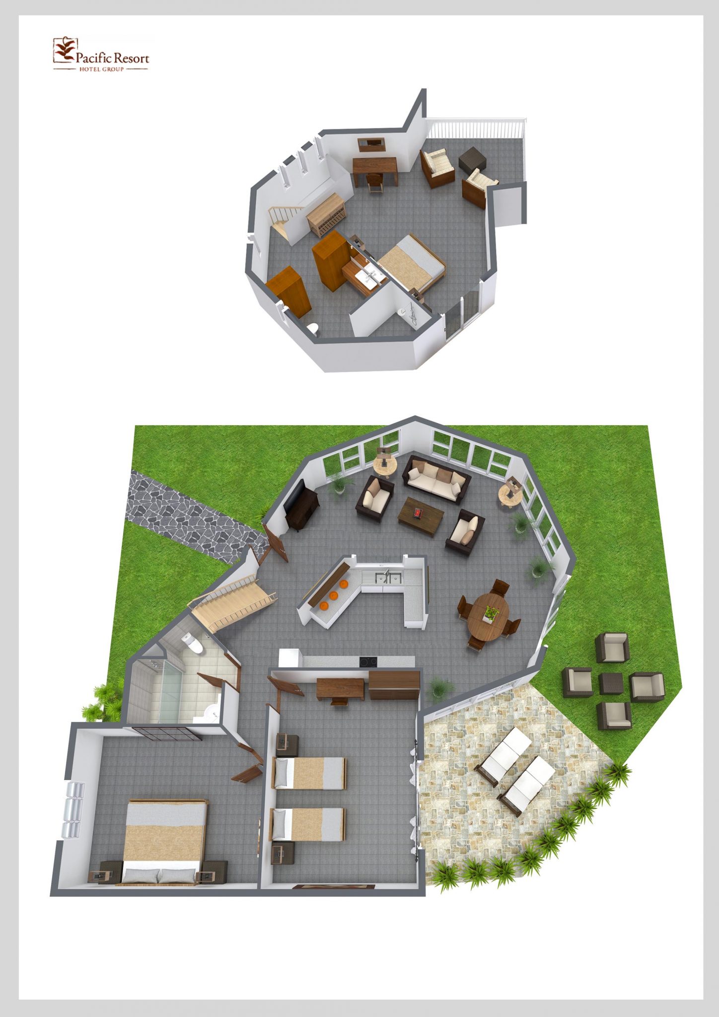 Premium Lagoon View Villa (3 Bedroom) - Room Plan