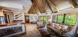 Premium Lagoon View Villa - spacious living room