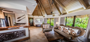 Premium Lagoon View Villa - spacious living room