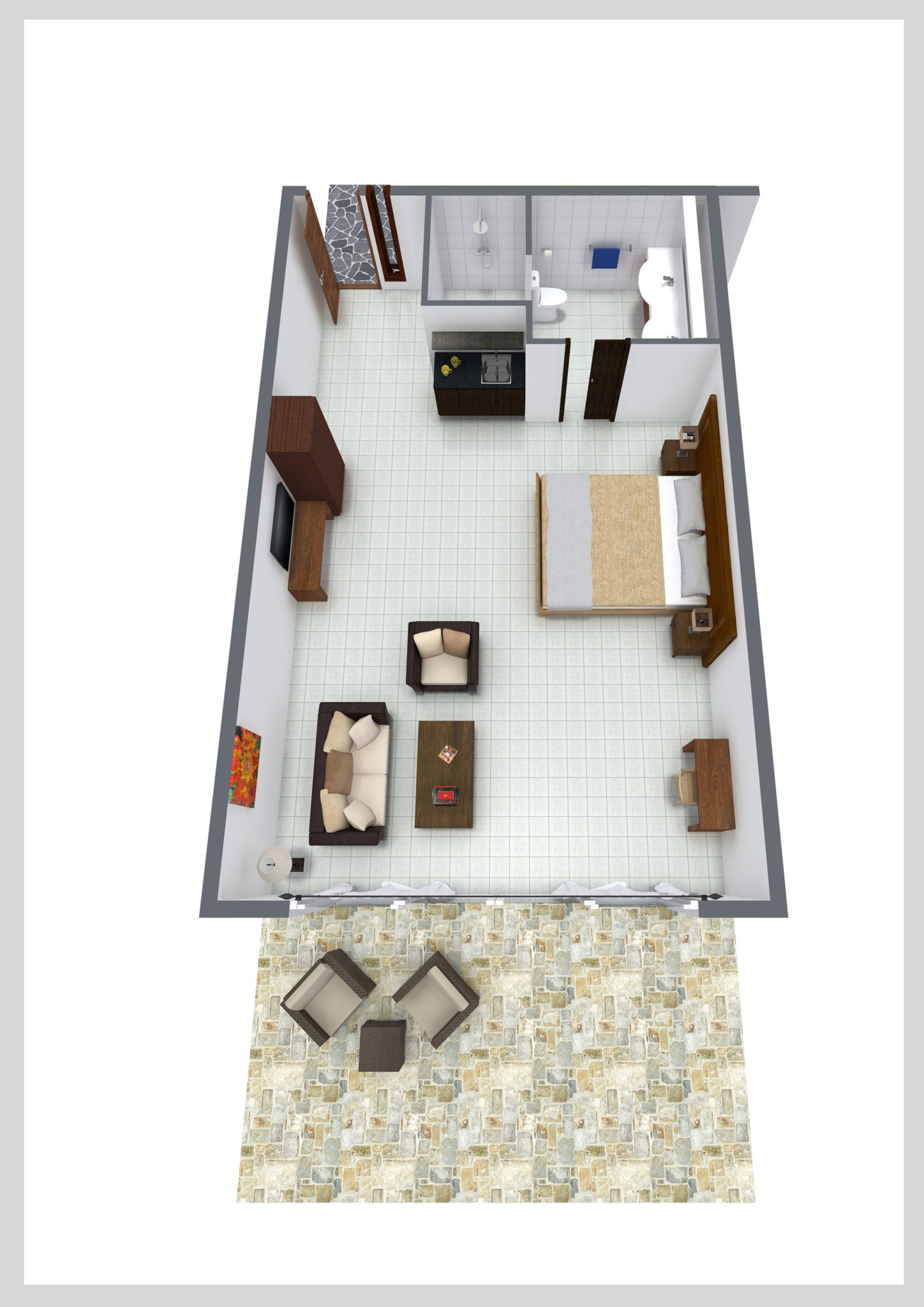 Premium Beachfront Suite - Room Plan
